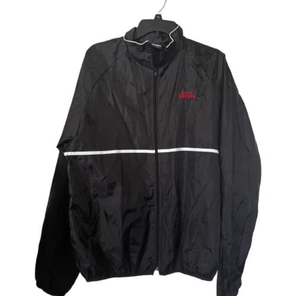 Sports Illustrated Men's Windbreaker Jacket XL Black Lightweight Zip Mesh Lined